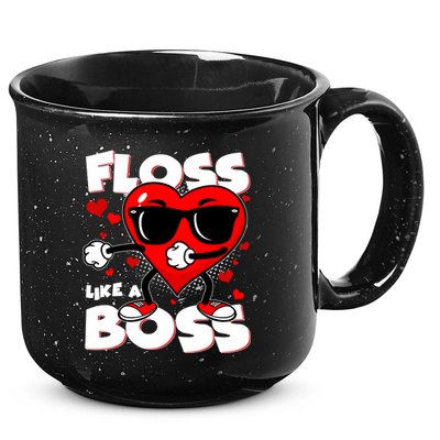 Valentine Floss Like A Boss Heart 15oz Campfire Ceramic Mug