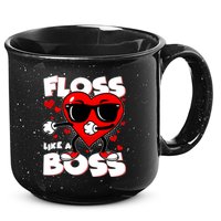 Valentine Floss Like A Boss Heart 15oz Campfire Ceramic Mug