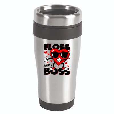 Valentine Floss Like A Boss Heart 16oz Travel Tumbler