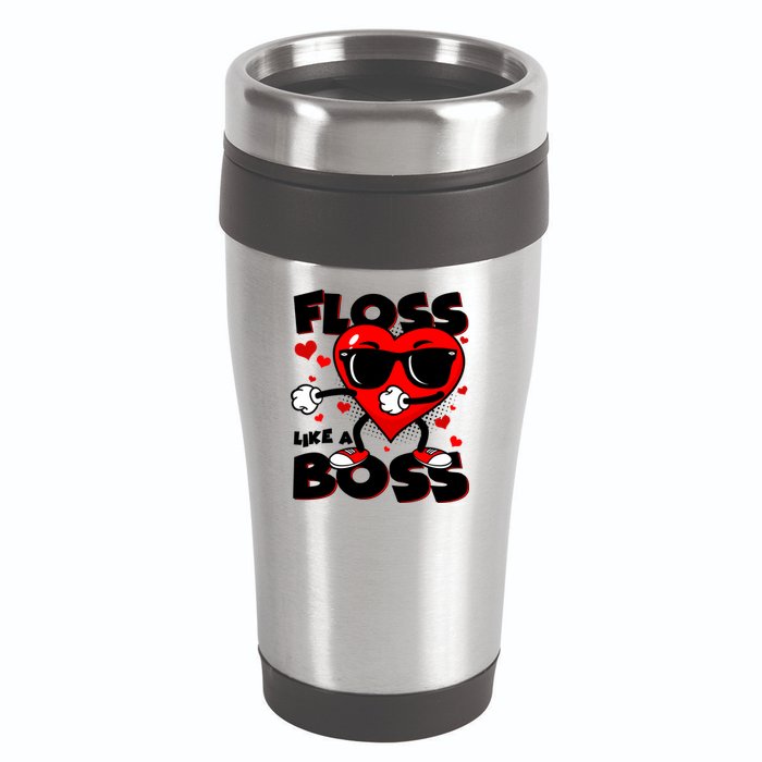 Valentine Floss Like A Boss Heart 16oz Travel Tumbler