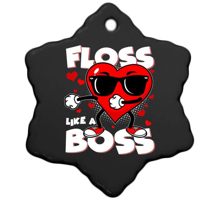 Valentine Floss Like A Boss Heart Ceramic Star Ornament