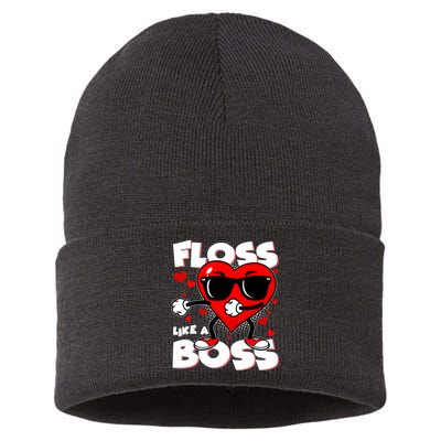 Valentine Floss Like A Boss Heart Sustainable Knit Beanie