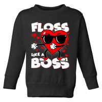 Valentine Floss Like A Boss Heart Toddler Sweatshirt