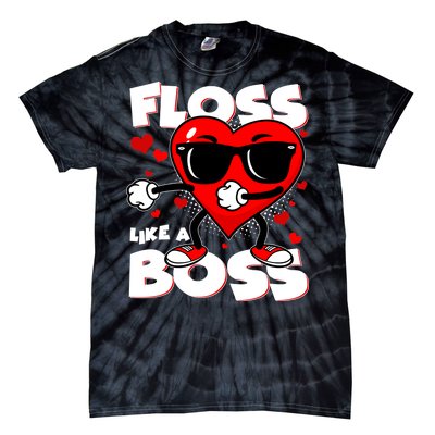 Valentine Floss Like A Boss Heart Tie-Dye T-Shirt