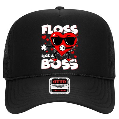 Valentine Floss Like A Boss Heart Trucker Hat