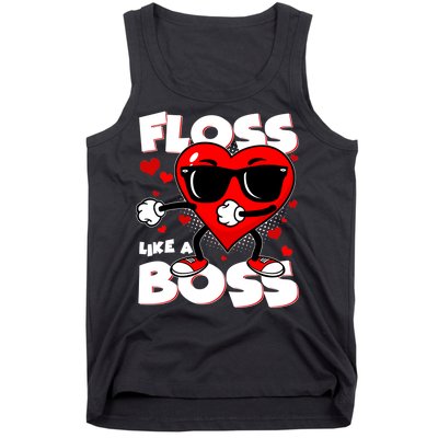 Valentine Floss Like A Boss Heart Tank Top