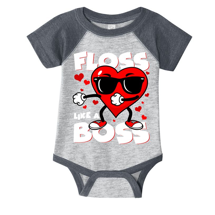 Valentine Floss Like A Boss Heart Infant Baby Jersey Bodysuit