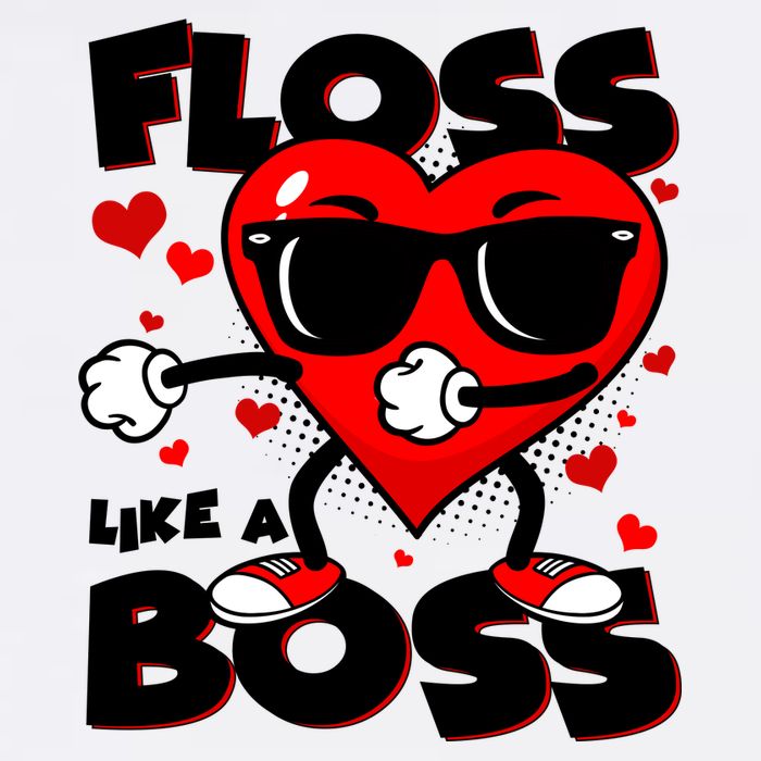 Valentine Floss Like A Boss Heart Garment-Dyed Sweatshirt