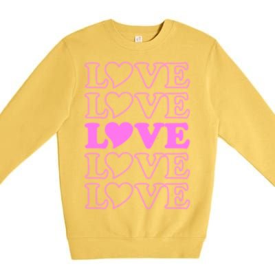 Valentine Love Pattern Premium Crewneck Sweatshirt