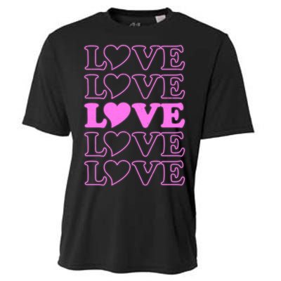 Valentine Love Pattern Cooling Performance Crew T-Shirt