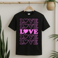 Valentine Love Pattern T-Shirt