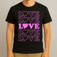 Valentine Love Pattern T-Shirt