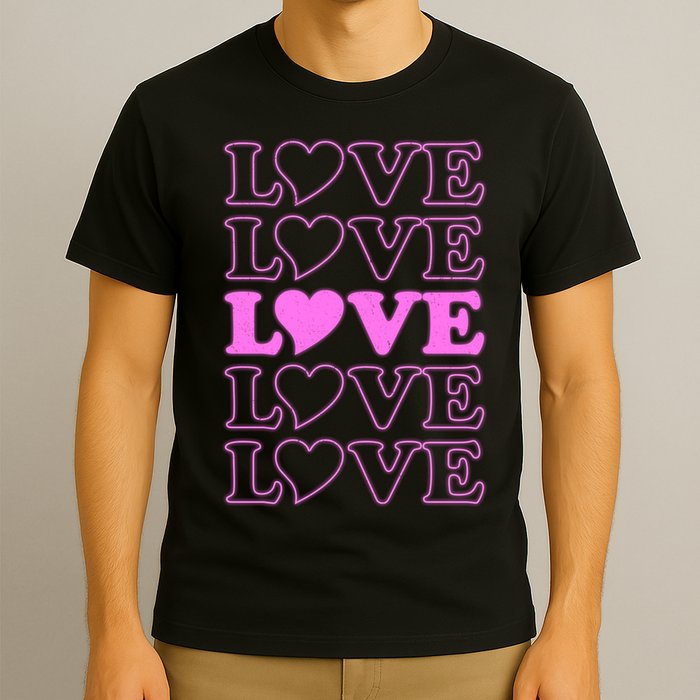 Valentine Love Pattern T-Shirt