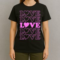 Valentine Love Pattern T-Shirt
