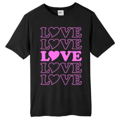 Valentine Love Pattern Tall Fusion ChromaSoft Performance T-Shirt