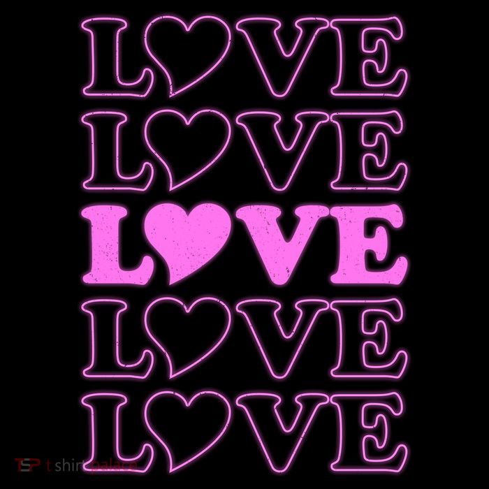 Valentine Love Pattern Ladies Essential Flowy Tank