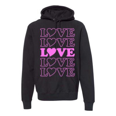 Valentine Love Pattern Premium Hoodie