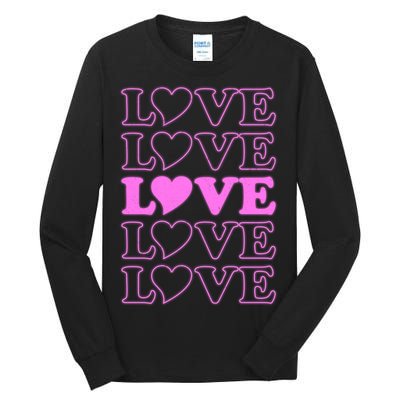 Valentine Love Pattern Tall Long Sleeve T-Shirt