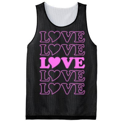 Valentine Love Pattern Mesh Reversible Basketball Jersey Tank