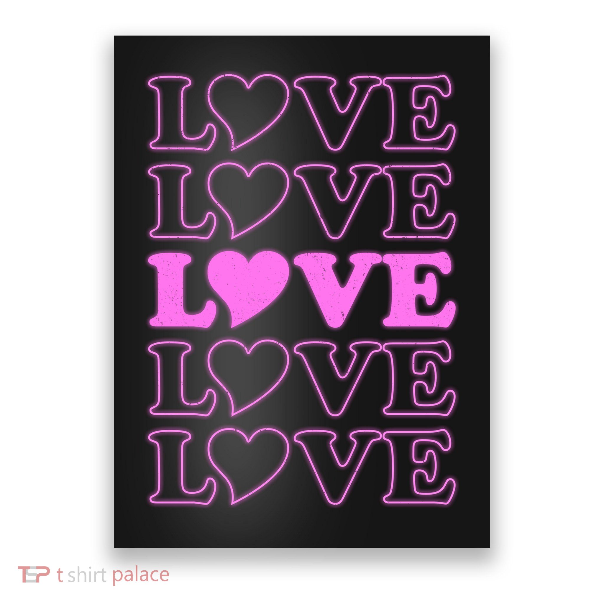Valentine Love Pattern Poster