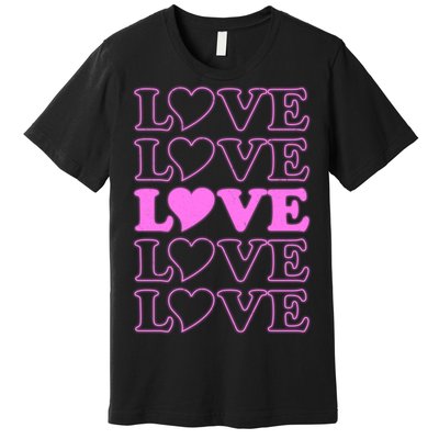 Valentine Love Pattern Premium T-Shirt