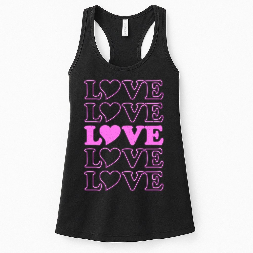 Valentine Love Pattern Womens Tank Top
