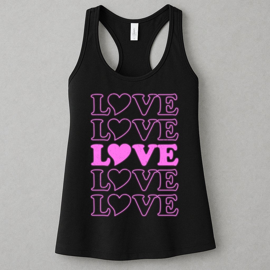 Valentine Love Pattern Womens Tank Top