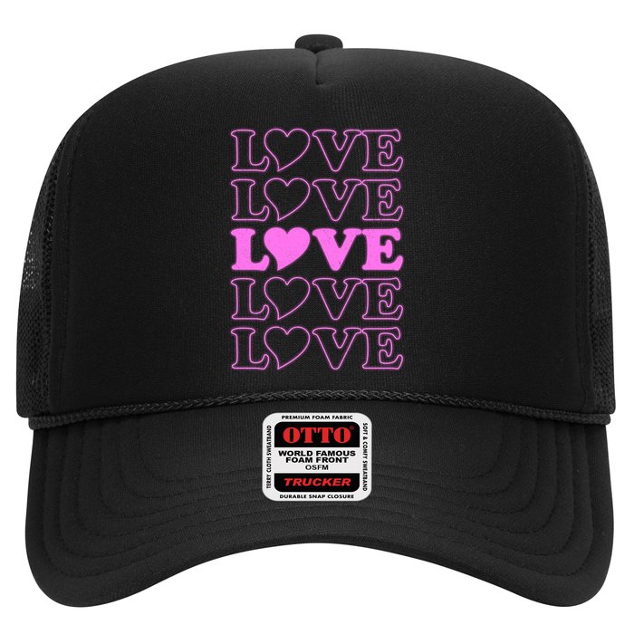 Valentine Love Pattern Trucker Hat