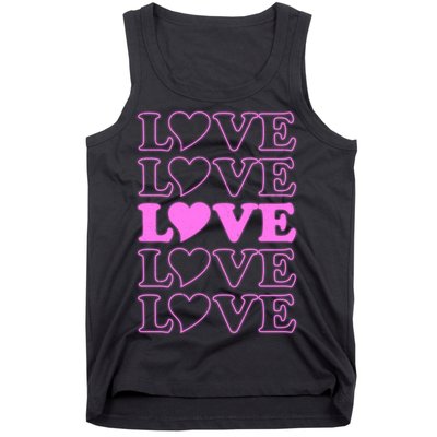 Valentine Love Pattern Tank Top