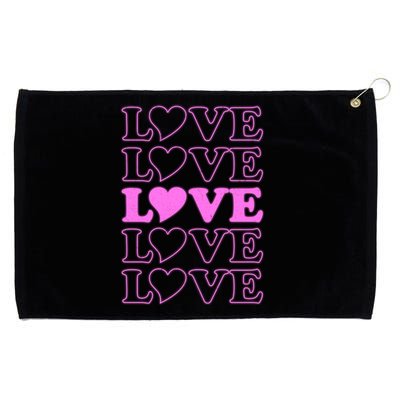 Valentine Love Pattern Grommeted Golf Towel