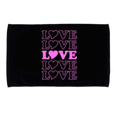 Valentine Love Pattern Microfiber Hand Towel