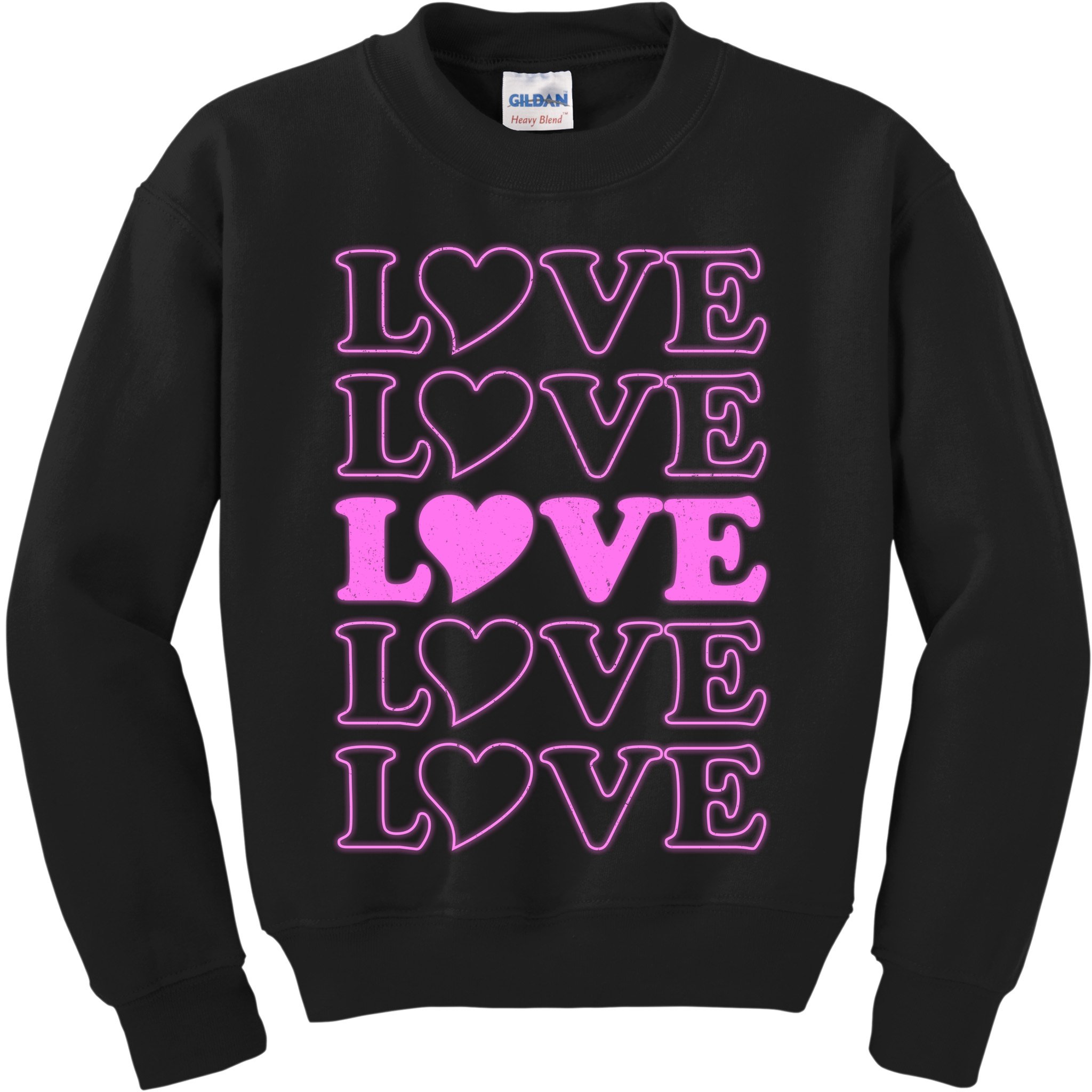 Valentine Love Pattern Kids Sweatshirt