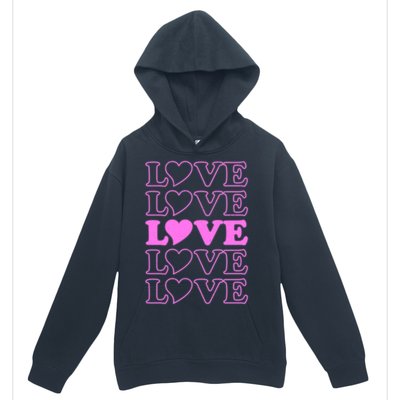 Valentine Love Pattern Urban Pullover Hoodie