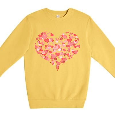 Valentine Multi Heart Of Love Premium Crewneck Sweatshirt