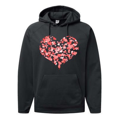 Valentine Multi Heart Of Love Performance Fleece Hoodie