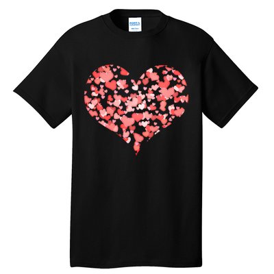 Valentine Multi Heart Of Love Tall T-Shirt