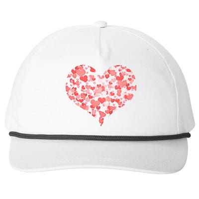 Valentine Multi Heart Of Love Snapback Five-Panel Rope Hat