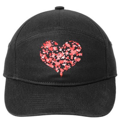 Valentine Multi Heart Of Love 7-Panel Snapback Hat