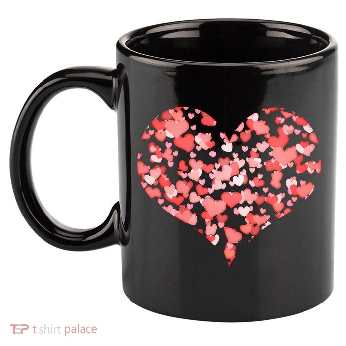 Valentine Multi Heart Of Love 11oz C Handle Ceramic Mug