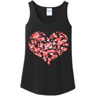 Valentine Multi Heart Of Love Ladies Essential Tank