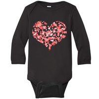 Valentine Multi Heart Of Love Baby Long Sleeve Bodysuit