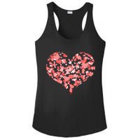 Valentine Multi Heart Of Love Ladies PosiCharge Competitor Racerback Tank