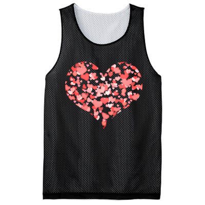 Valentine Multi Heart Of Love Mesh Reversible Basketball Jersey Tank