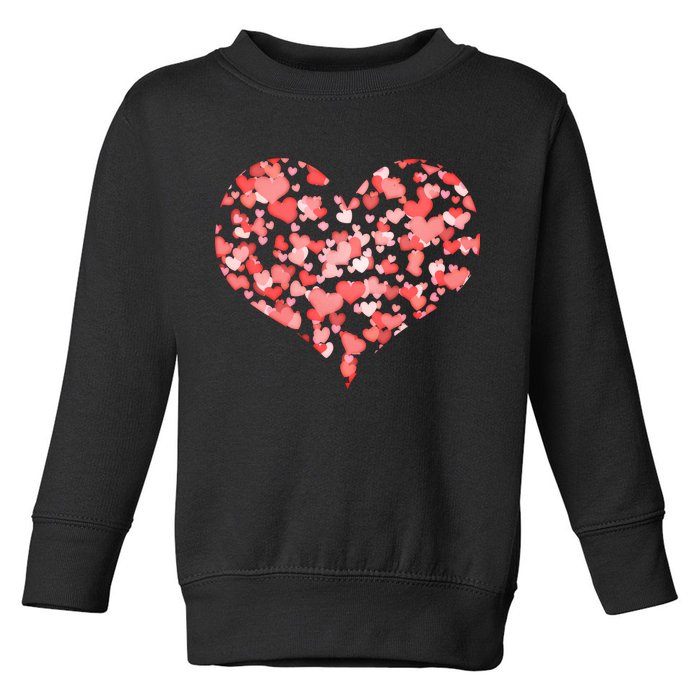 Valentine Multi Heart Of Love Toddler Sweatshirt