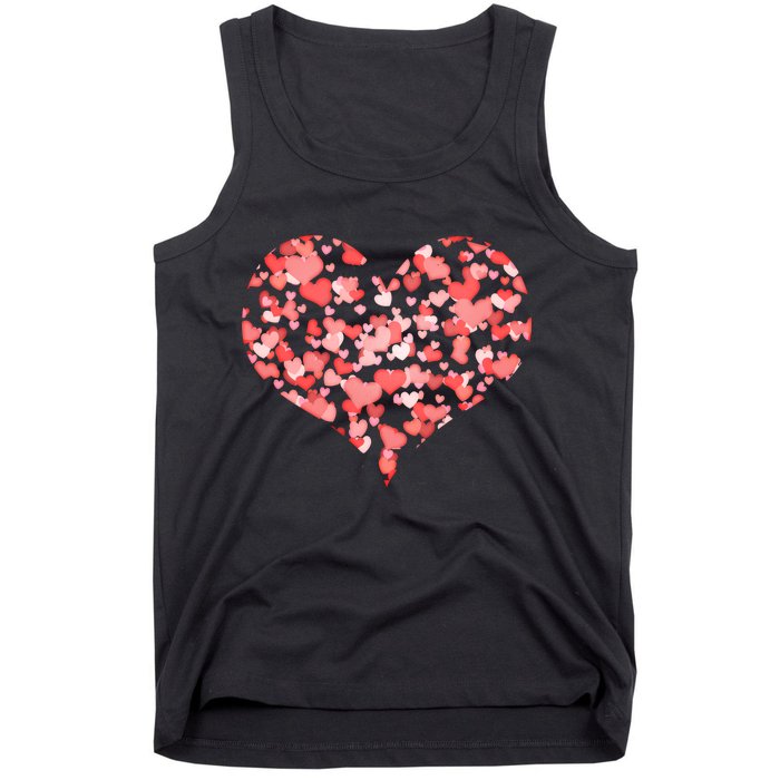 Valentine Multi Heart Of Love Tank Top