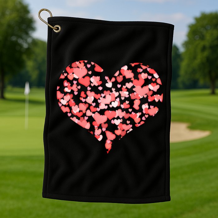 Valentine Multi Heart Of Love Golf Towel