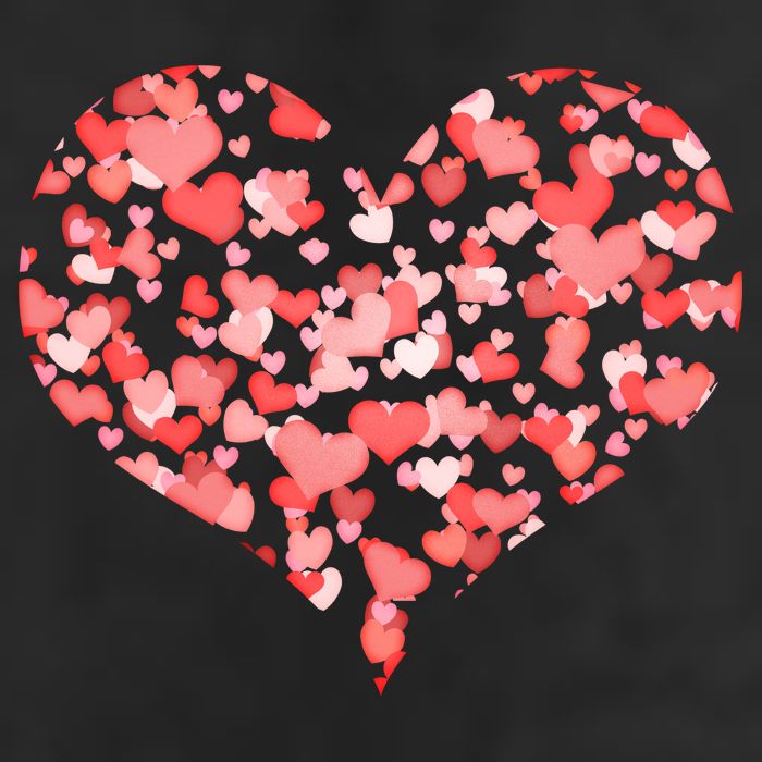 Valentine Multi Heart Of Love Golf Towel