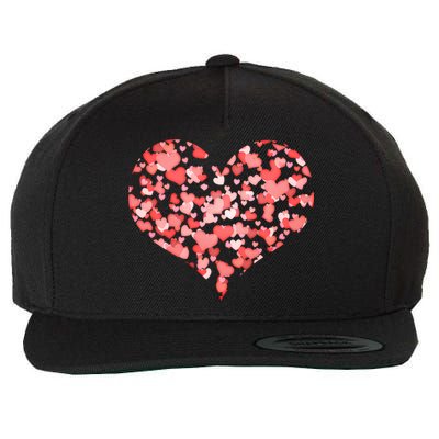 Valentine Multi Heart Of Love Wool Snapback Cap