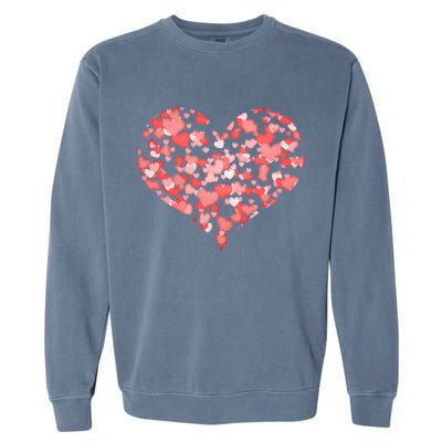 Valentine Multi Heart Of Love Garment-Dyed Sweatshirt