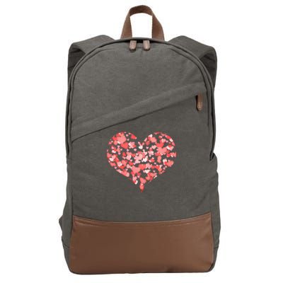 Valentine Multi Heart Of Love Cotton Canvas Backpack